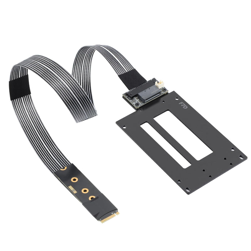 RGEEK PCIe 5.0 M.2 NVMe to E1.S E3.S SSD Adapter Card | 128Gbps Max SFF-TA-1002 Riser Card, with 12V SATA Power Cable, Adjustable 2280/2260/2242/2230 M.2 Bracket