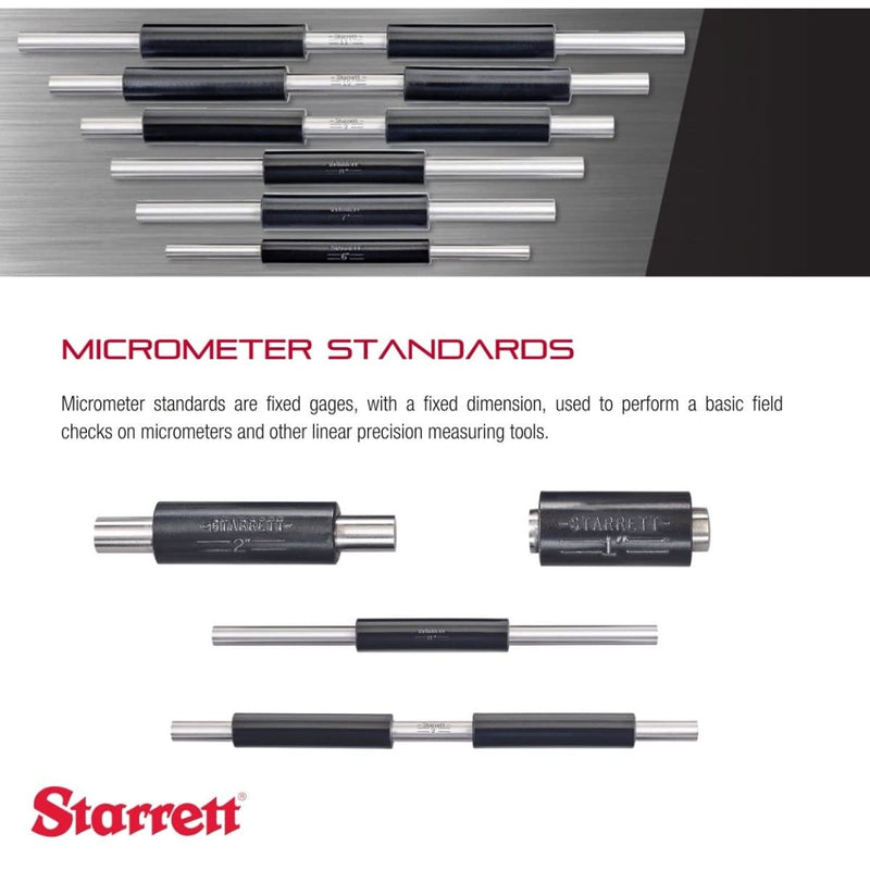 Starrett End Measuring Rod with Insulated Handle and Spherical Ends for Comparing Gages and Measuring Parallel Surfaces - 1/4" Diameter, 3" Length - 234A-3 1/4"-Diameter; 3"-Length