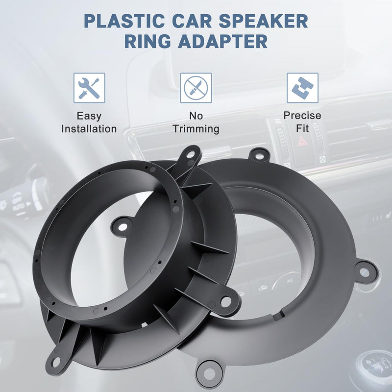 6 6.75 Speaker Adapter Solid Plastic Bracket for Mazda | Car Front Door Speaker Spacer Ring Kit Compatible with Mazda 3 6 CX-5 CX-9,6 1/2 Aftermarket Speakers Mounting Bracket