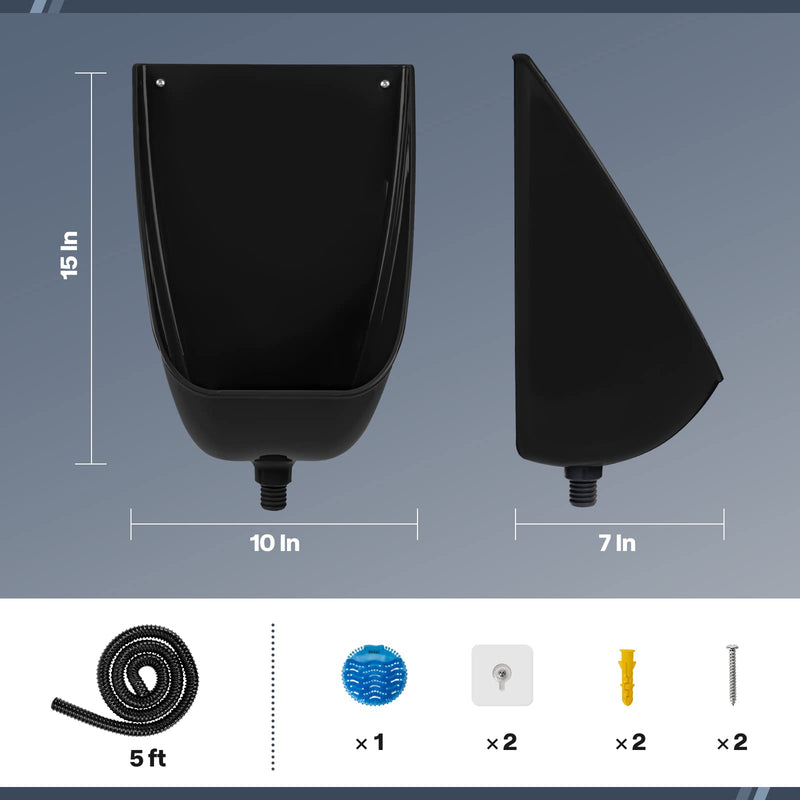 Düvkori® Plastic Urinals For Men,Black,Urinals For Men,Urinal,Male Urinal,Urinals,Outdoor Toilet,Mens Urinal,Urinal For Men,Waterless Urinal,Urine Diverter,Urinals For Men Bathroom,Urinals Large Black