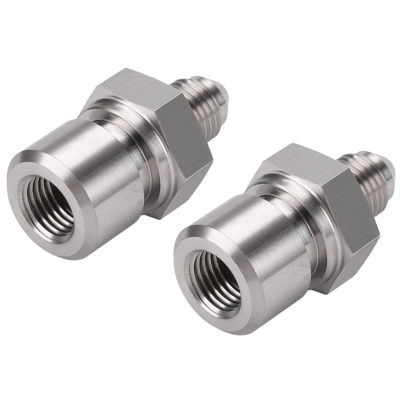 3AN Male to 3/8-24 3/16" Inverted Flare Female Brake Line Adapter Fitting Stainless Steel 2PCS 3AN to 3/8-24 - 2PCS
