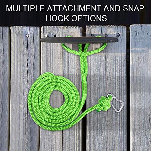 Green Floating Polypropylene Dock line Provide The Stainless Snap Hook and Incredible 12" Spliced Eye to let You Easy and Fast to go