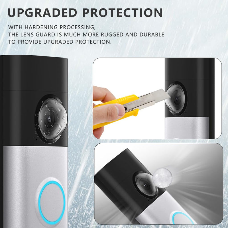 Lens Guard for Ring Battery Doorbell/Plus/Pro, Lens Protector Removable PC Protective Lens Cover for Battery Doorbell/Plus/Pro Accessories (2 pcs)