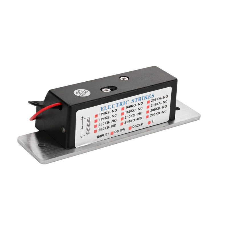 Electric Door Strike Lock ANSI Standard Heavy Duty 12V DC Fail-Secure or Fail-Safe Adjustable for Access Control Cylindrical Locksets NC/NO Mode Adjustable
