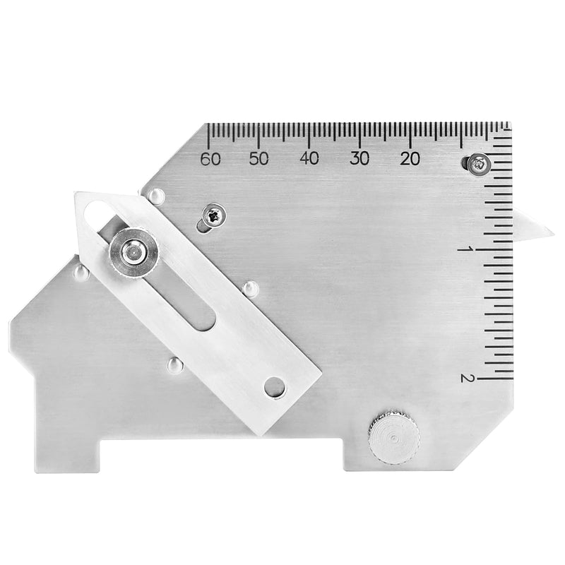 VASTOOLS Cam Weld Gauge,Stainless Steel,Metric & Inch,Linear Measurements up to 2"(50mm),Permanently Etched Markings and Thickness for Professional Welders MG-8