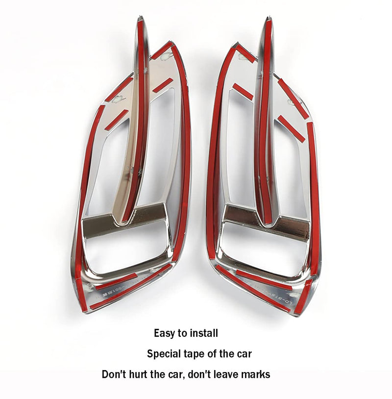 Car Accessories Fit for Honda Civic 10th Gen 2016-2021 Rear Bumper Reflector Fog Bezel Cover Trim (Black) ABS 2PCS Black