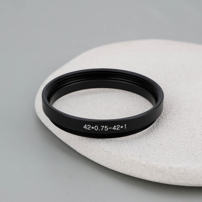 1 Pack Camera Thread Adapter Ring M42x0.75 T2 Male to M42x1 Female Compatible with Cameras and Telescopes