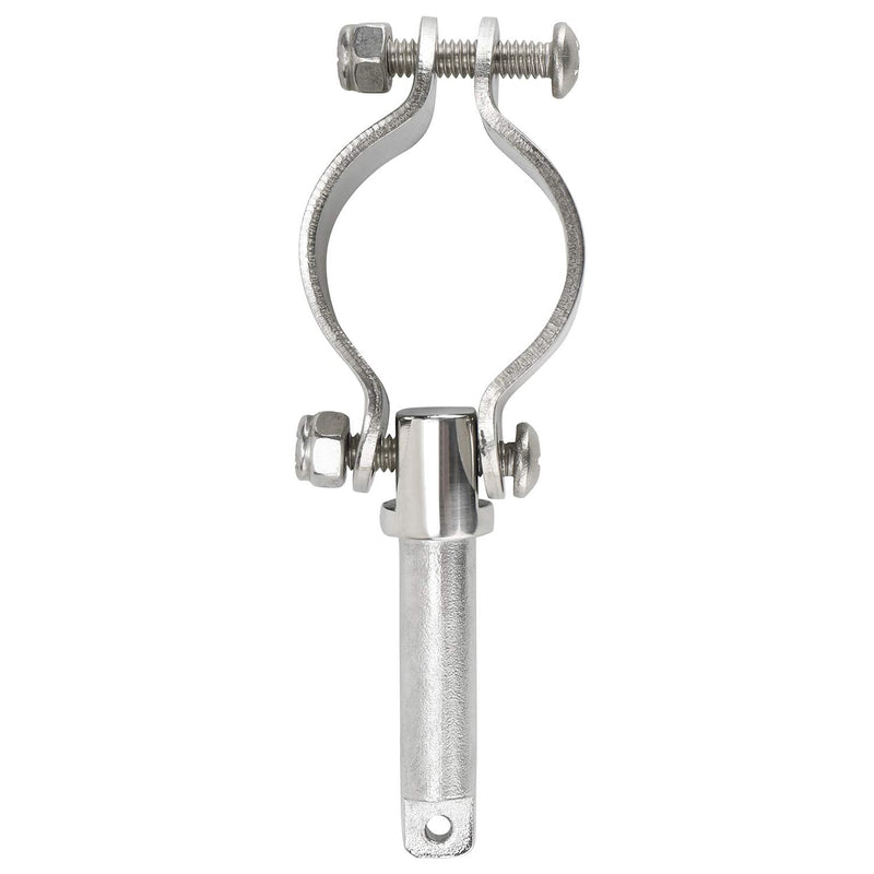 NovelBee 2 Pack of 316 Stainless Steel Clamp on Oarlocks or Rowlocks,1-5/8" Tube ;5.3" Length