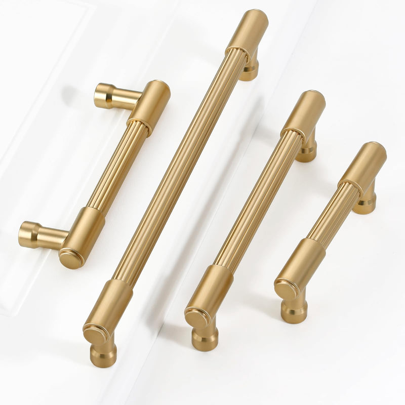 5 in (128 mm) Champagne Bronze Cabinet Pulls, 6 Pack, Zinc Alloy Kitchen Cabinet Handles for Kitchen Cabinets, Drawers and Dressers 5"(128MM) Hole Centers