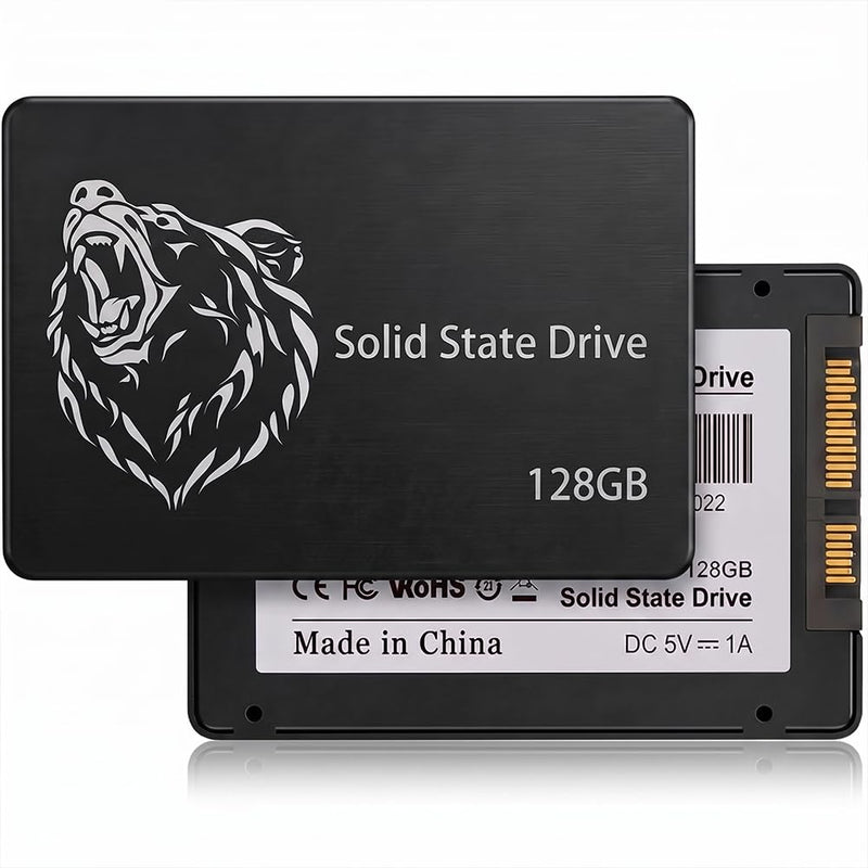 128GB SSD Internal Solid State Drive 2.5" SATA III, 560MB/s for Laptop PC Desktop (Style Q)