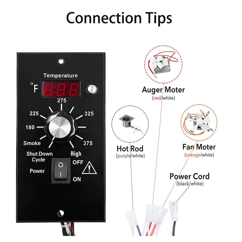Digital Thermostat Pro Controller Compatible with Traeger Wood Pellet Grills, Traeger Grill Replacement Parts Upgrade Control Board Panel Temperature Thermometer, with RTD Probe Sensor
