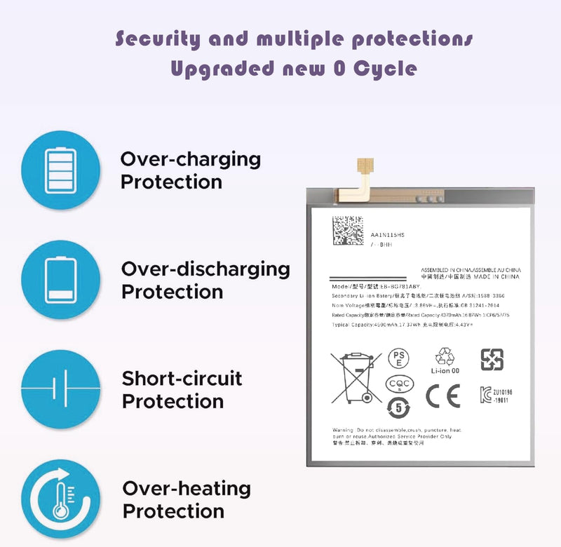 Galaxy A52 Battery,2026 New Upgraded Battery for Samsung Galaxy A52 (4G / 5G) SM-A526 SM-A526B/DS SM-A5260&Samsung Galaxy S20 FE SM-G780 & S20 FE 5G SM-G781 with Full Remove Repair Tool Kit
