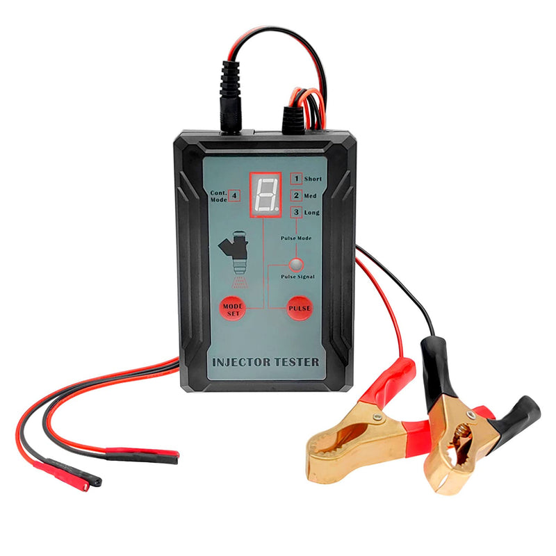 Upgraded Fuel Injector Tester and Cleaner Kit with 2 Adapters, 8 Pulse, 12V/5V Output Power Modes - DIY Cleaning Tool with Short Circuit Protector - Test Two Fuel Injectors Simultaneously Normal version 2 adapters