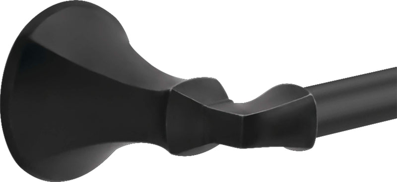 DELTA FAUCET Rubber Limited 76424-BL Ashlyn 24-in Wall Mount Towel Bar Bath Hardware Accessory in Matte Black