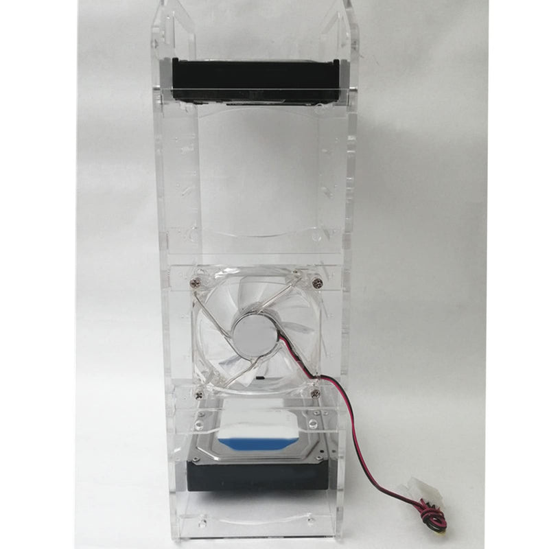 DIY Hard Drive Bracket, Multi Layer Acrylic Rack for Desktop with Accurate Mounting Hole, Supports Multiple 3.5inch Hard Drives, Easy Installation (10 Layers) 10 Layers