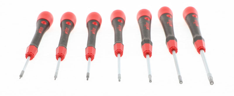 Wiha 26393 Screwdriver Set with Soft PicoFinish Handle, Hex Metric , 7 Piece