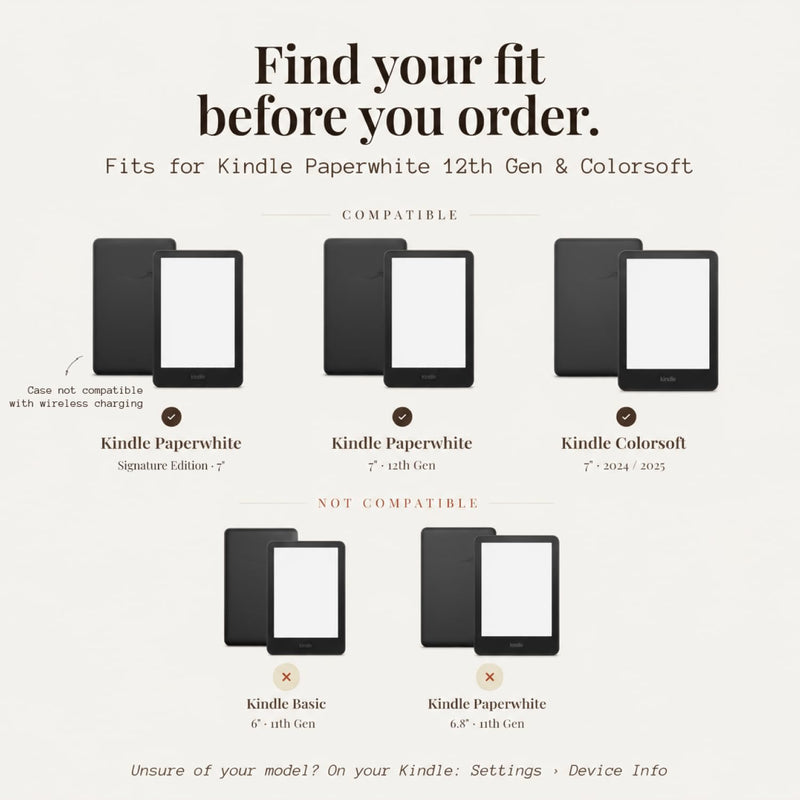 Stori Case for 7in Kindle Paperwhite 12th Gen & Kindle Colorsoft Signature | Dual Strong Magnetic Folio Cover with Hand Strap, Built-In Stand, Auto Wake Sleep, Cute Designer PU Leather Case for Women Cocoa Dot