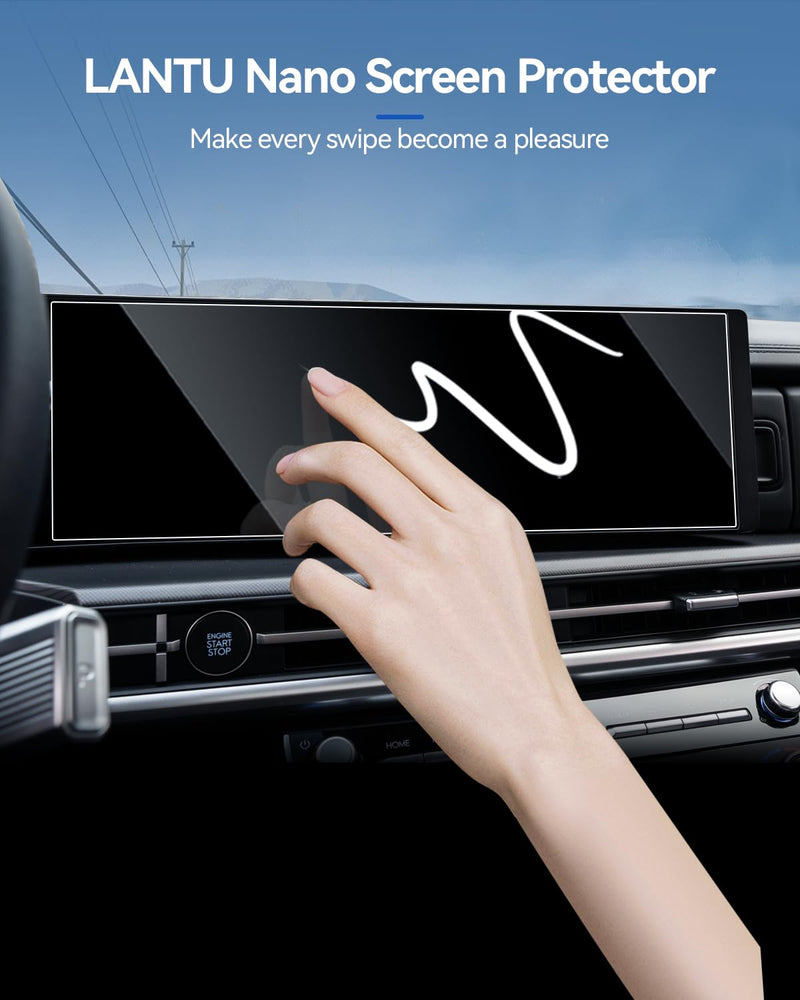 Santa Fe Screen Protector for 2024 2025 2026 Hyundai Santa Fe (SE/SEL/XRT/Limited/Calligraphy) Accessories Navigation Nano Touchscreen Protector Film HD Clear-2PCS 12.3'' Transparent for 2024-2026 Hyundai Santa Fe