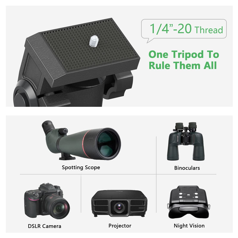 Compact Tabletop Tripod for Spotting Scope Monocular Camera Projector, Adjustable Tripod Stand with 1/4-20 Threads Tripod-A