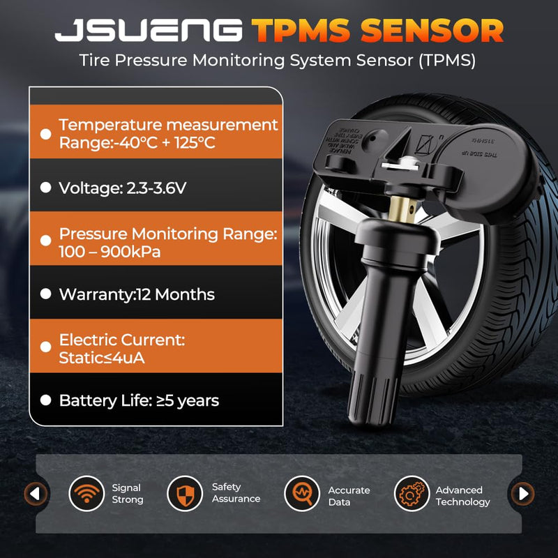 Ford TPMS Sensor, Tire Pressure Monitoring System Sensor fit for Ford F150 F250 F350 F450 Expedition Focus Fusion Mustang, Lincoln MKZ MKS Replaces 9L3Z1A189A 9L3T1A180AF DE8T1A180AA 4-Pack 315Mhz 4 PCS