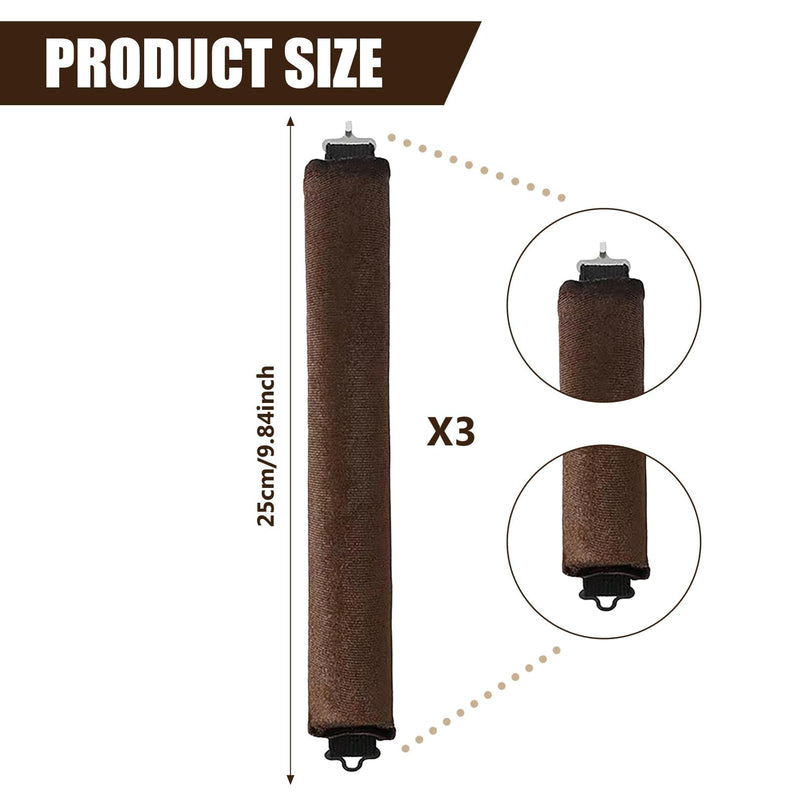 Heatless Curlers,Heatless Curling Rod,Overnight Hair Curlers,Heatless Curl | Rods Hair Rollers,Sleep In HeatlessCurlers,No Heat Curler Roller for Big Waves, Soft Velvet Thick Flexi Rods (3 Pcs)