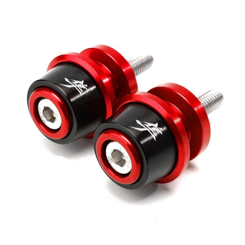 MOWOK Fits For SUZUKI Hayabusa GSX1300R GSX 1300R Gen 3 1999-2021 2022 2023 2024 Accessories Motorcycle M8 Swingarm Spools Slider Stand (Black) (Red) Red