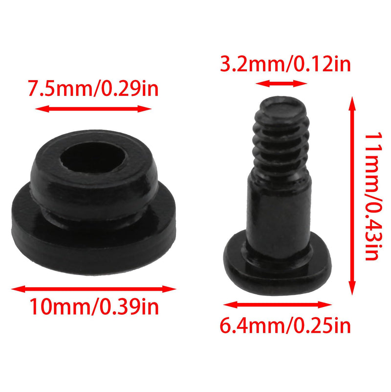 XZW- 3.5Inch Mechanical Hard Disk Shock Absorber Screws Hard Disk Drive Screws Shock Absorber Rubber Washer Kit (Black) 12 Sets