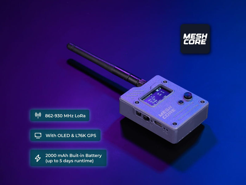 Seeed Studio Wio Tracker L1 Pro MeshCore LoRa Companion, OLED, 2000mAh | Finished Companion with OLED, GNSS, Bluetooth, 2000mAh battery, and Grove expansion for field and maker projects