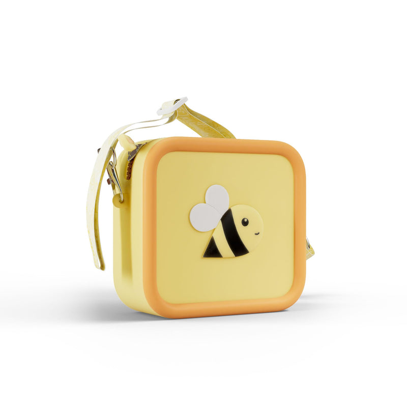 Kidamento kiimento Soft Silicone Camera Case - Durable and Adorably Stylish Bag - Promotes Comfort and Independence - Little Bee Yellow