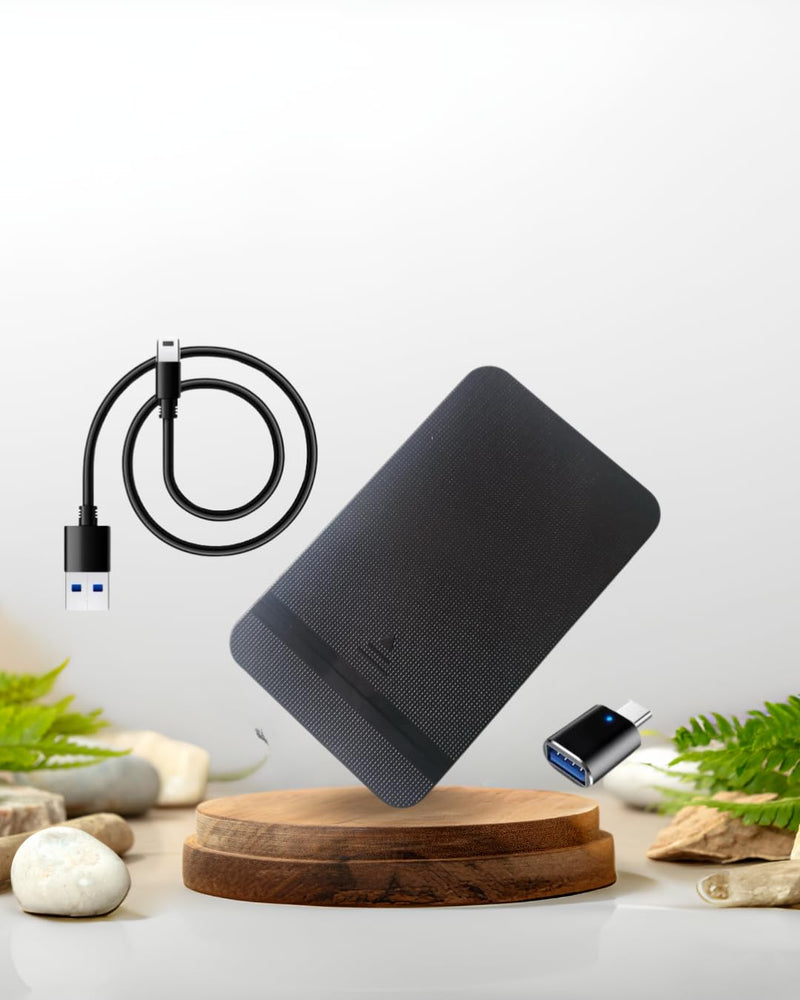 Portable 500GB External Hard Drive HDD — USB 3.0 & USB C for PC, Mac, PlayStation, Phone (Andriod and iPhone 15/16) & Xbox - Ultra Fast