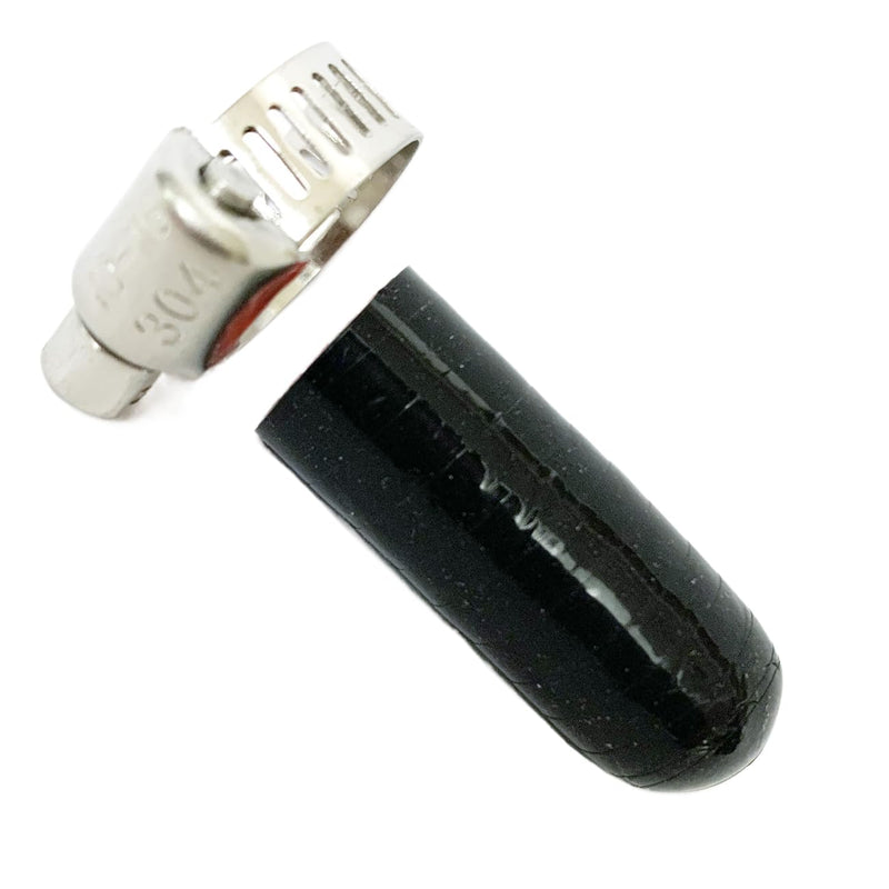 1/4" (6.5mm) Black High Temperature 3-ply Reinforced Silicone Coolant Cap With Clamp,For Turbo Bypass Valve/Vacuum/Throttle Body Water Port/Heater Core/Fix Leak 1/4" (6.5mm)