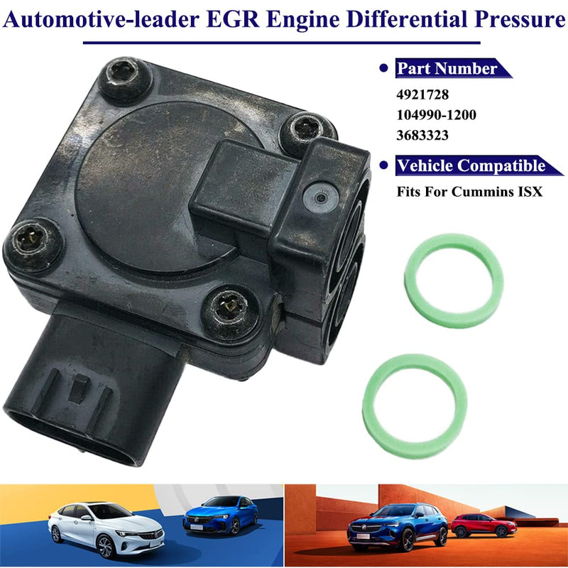 4921728 104990-1200 3683323 EGR Exhaust Gas Recirculation Pressure Sensor Replacement for Cummins ISX Differential Pressure Sensor Assembly Valve