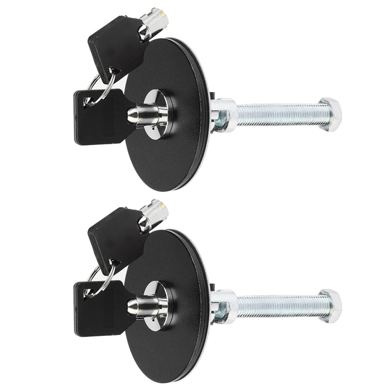 Car Engine Hood Cover Lock, Locking Hood Pins Key Kit, Car Universal Engine Hood Cover Lock Key Pin Kit Security Latch Pin (Black)