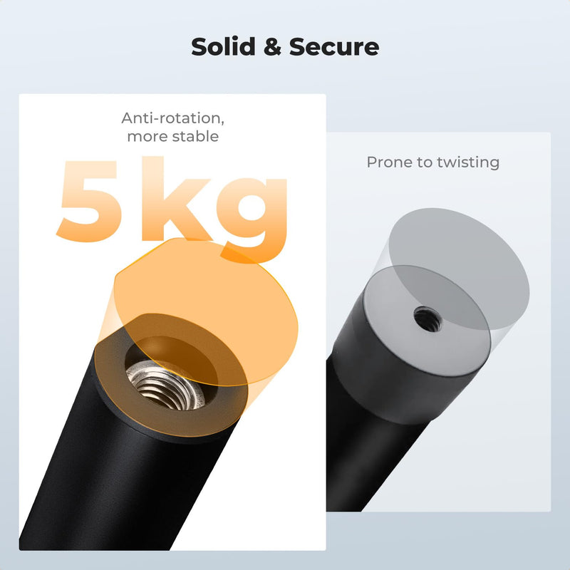 K&F CONCEPT 32" Aluminum Horizontal Tripod Extension Arm | 2-Section Detachable Center Column, D-Shaped Tube, 360° Rotatable&180° Tilt, Overhead Macro Photography, Support 11lbs, MS105 MS105 32"