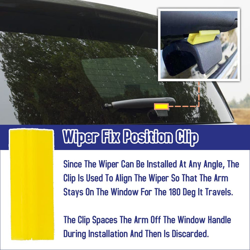 Rear Windshield Wiper Arm Blade Assembly Kit Compatible with 2018-2021 Ford Expedition, 2018-2020 Lincoln Navigator Rear Window Wiper, Replacement JL1Z17526A, JL1Z17528A, JL1Z17C526A