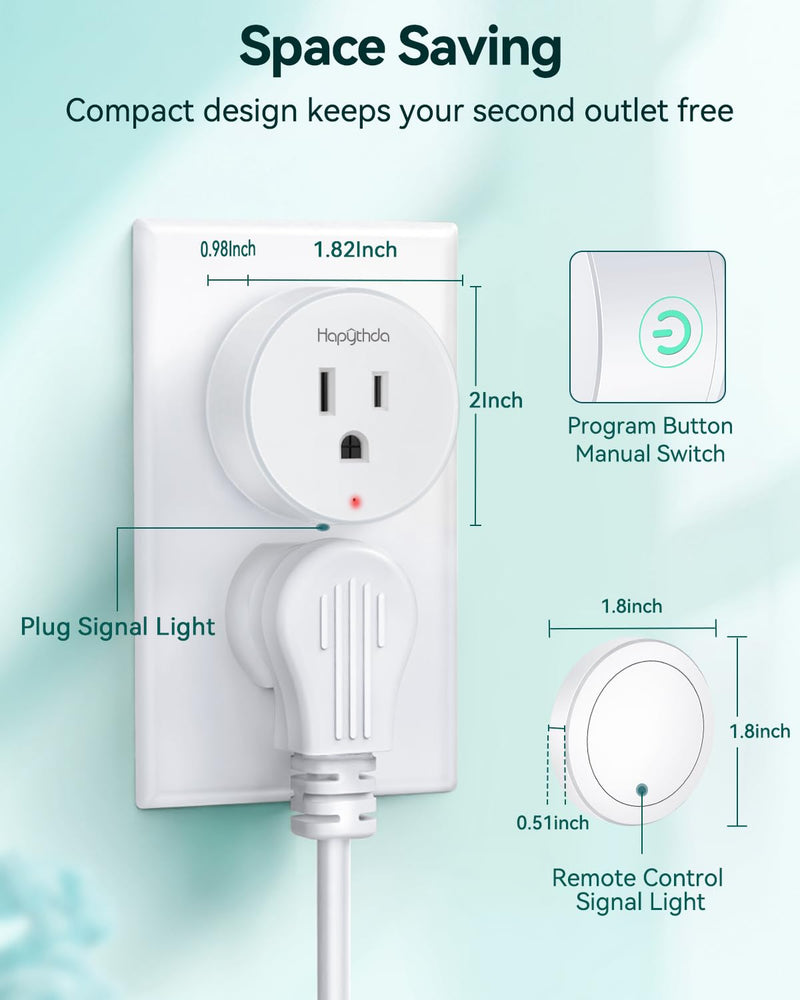 Wireless Garbage Disposal Switch Kit, Remote Control Outlet, Garbage Disposal Button, 500ft RF Range Waterproof, 15A 1500W, No Drilling Sink Top, for Food Waste Disposer and Home Appliances Circular Socket