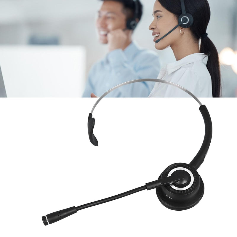 Jectse Bluetooth Headset with Microphone, Single Ear Trucker Bluetooth Headset Noise Reduction On Ear Headphones for Trucker Home Office