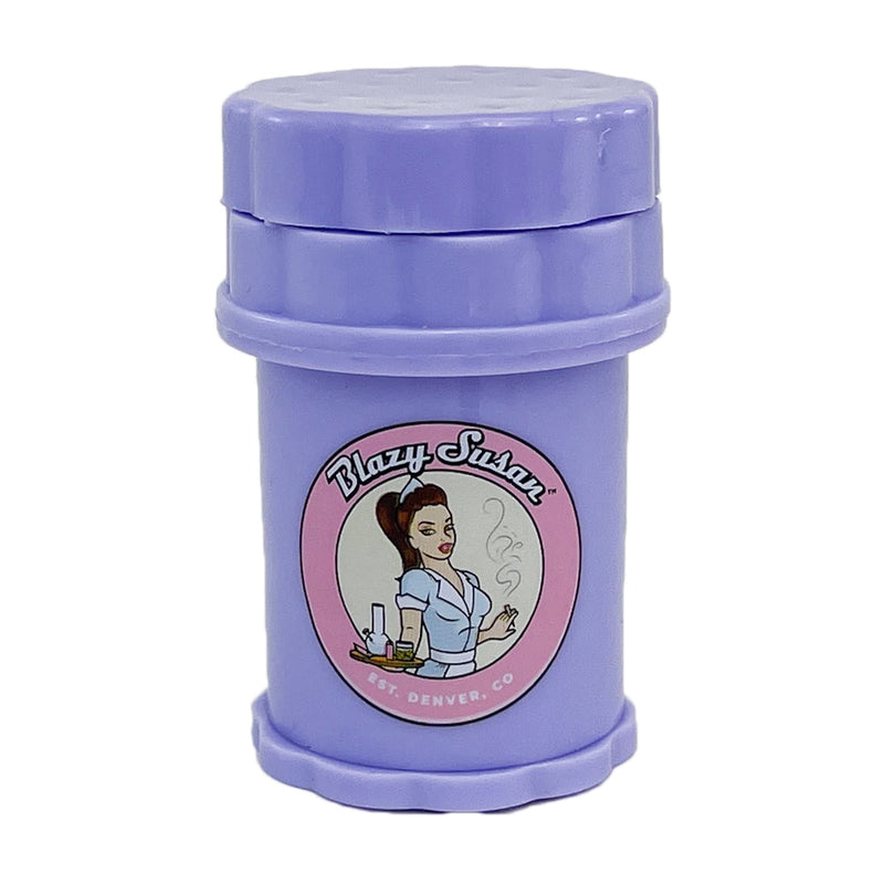 Blazy Susan Mini 4-Piece Herb Saver Grinder (Purple) Purple