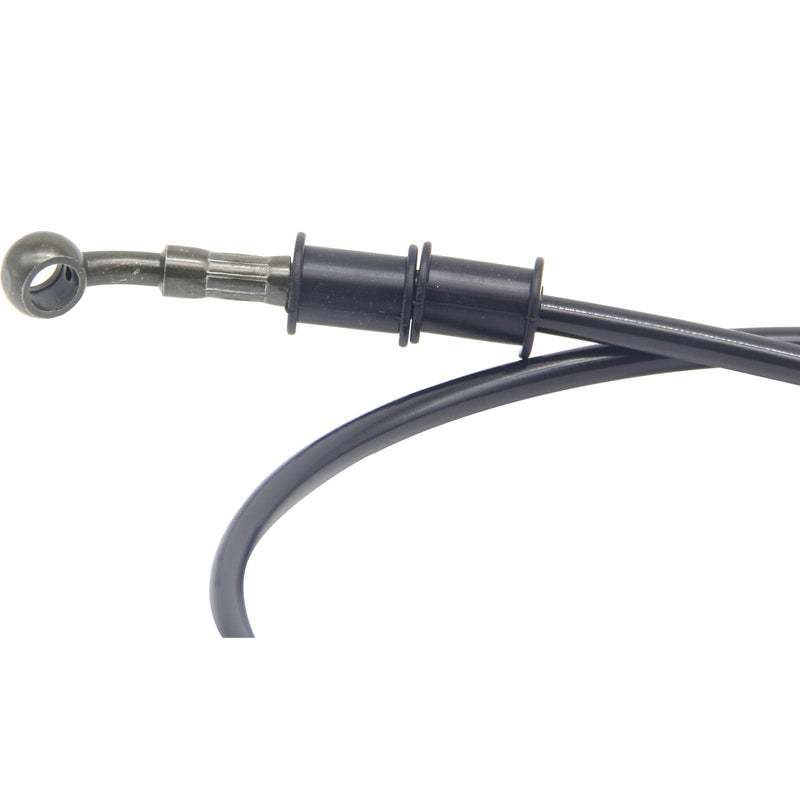 Stainless Steel Brake Hose, Braided Steel Clutch Line, Pack of 1, Flexible Brake Line for Motocross, Street Bikes (120cm/47.2", Black) 120cm/47.2"