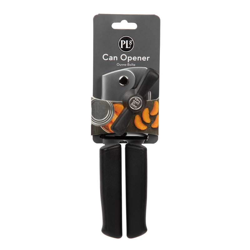 PL8 Can Opener - Stainless Steel Cutting Wheel for smooth edge, Ergonomic Soft-Grip Handles, Built-In Bottle Opener, Durable and Easy to Clean Kitchen Tool