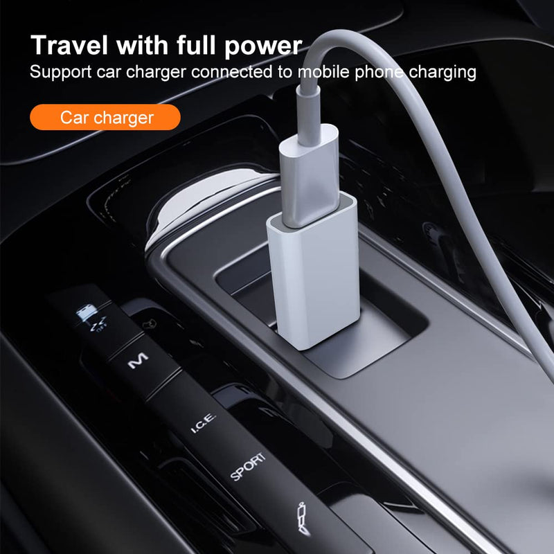 USB to USB C Adapter,USB-C Female to USB Male Adapter Compatible with Apple MagSafe Watch 7/8/9/SE/Ultra,Car, iPhone 15 14 13 12 Mini Pro Max,iPad,Galaxy Note,Pixel 7 6 5,CarPlay,Wall Plug 2 Pack 1 White & 1 Black
