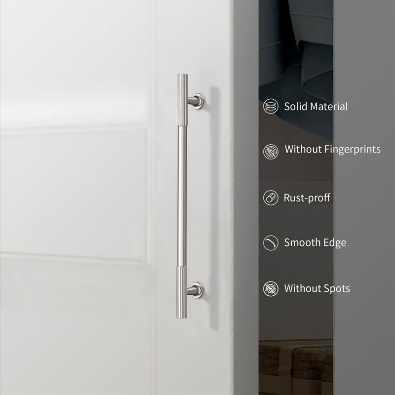 10 Pack 3 Inch(76mm) Kitchen Cabinet Handles Brushed Satin Nickel Cabinet Pulls Kitchen Cabinet Hardware Drawer Pulls for Cupboard Wardrobe 3 Inch Hole Center