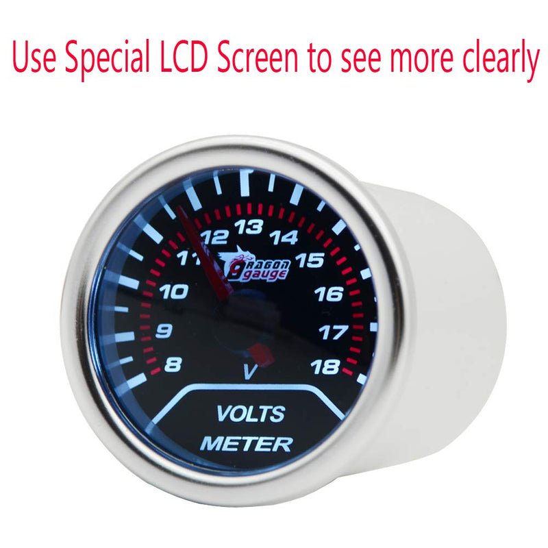 ESUPPORT Car 2" 52mm Volt Gauge Meter Voltage Automotive Universal