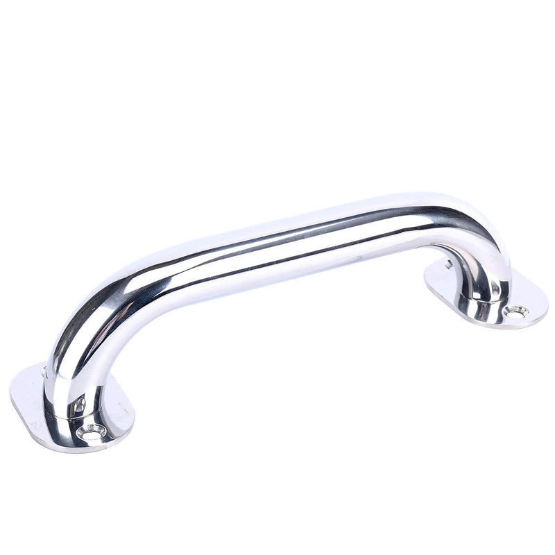 Amarine Made Stainless Steel Boat Handrail, Marine Rail, Grab Handle, Overall Length 9",Plate Size 1-5/8"2-1/2" Round Tube 1" Fastener1/4 - W9968S (2-Pack)