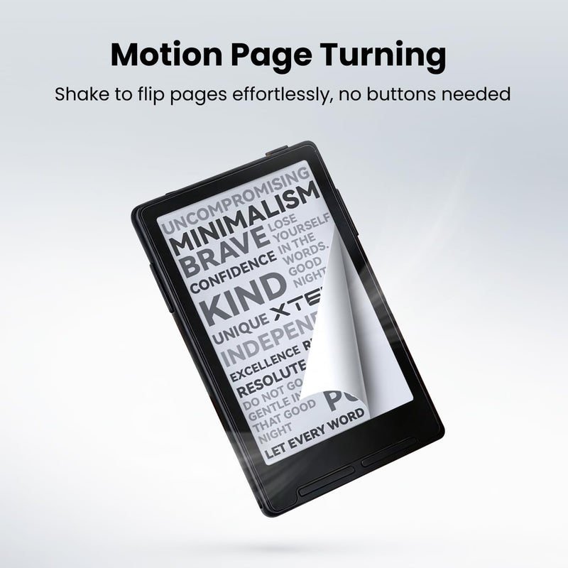 XTEINK X3 3.7" Pocket E-Ink eBook Reader, Space Black | Ultra-thin 0.2" design with magnetic pogo-pin charging, gyroscope page-turn, 16GB storage, and distraction-free reading