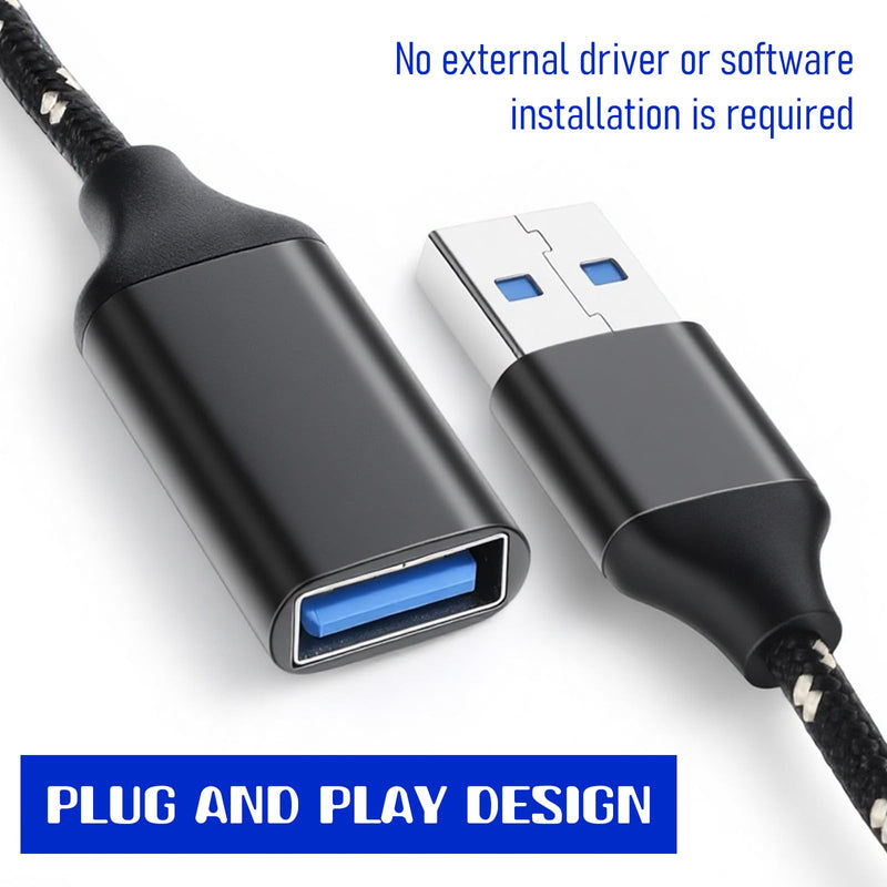 USB Splitter 1 in 3 Out USB Male to 3 Female Cable USB-Extension Cable for Laptop Keyboard Mouse Etc