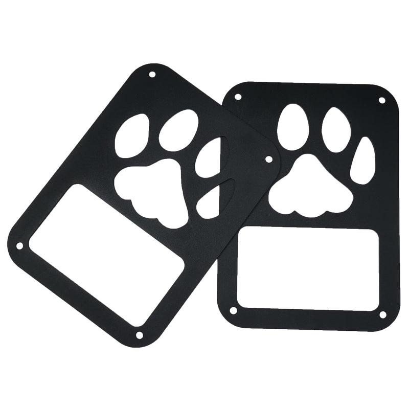 2Pack Rear Tail Light Covers Guards Compatible with 2007-2018 Jeep Wrangler JL JK Accessories,Light Guard(Dog Paw) Dog Paw