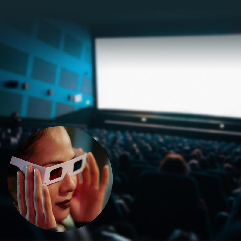 5 Pairs 3D Paper Glasses, Red Blue 3D Glasses, 3D Viewing Glasses Anaglyph 3D Glasses for Movies, TV 5