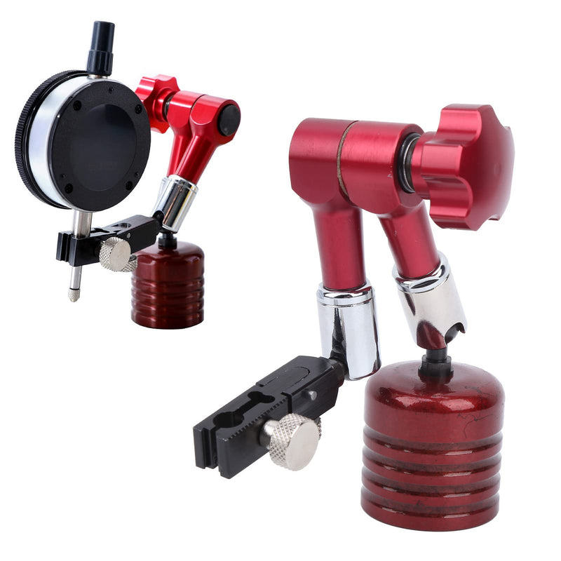 Magnetic Base Indicator Holder 50kg Pull Dial Indicator Holder | Red Magnetic Indicator Base, Universal Magnetic Base Stand, Mini Magnetic Base Indicator Hold