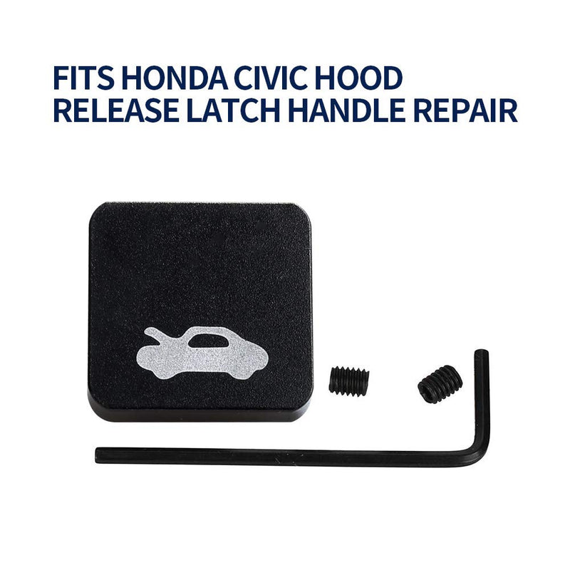 Hood Release Latch Handle Repair Kit Replacement for Honda Civic 96-2011, CR-V 97-2006, Element 03-2011, Heavy Duty Billet Aluminum Hood Latch Release Cable Repair Kit